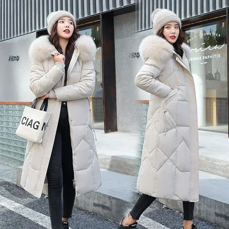 2024 New Autumn Winter Coat Women Thicken Warm Oversized Hoodies Casual Loose Korean Autumn Winter Fashion  Cotton Parkas Coat 3
