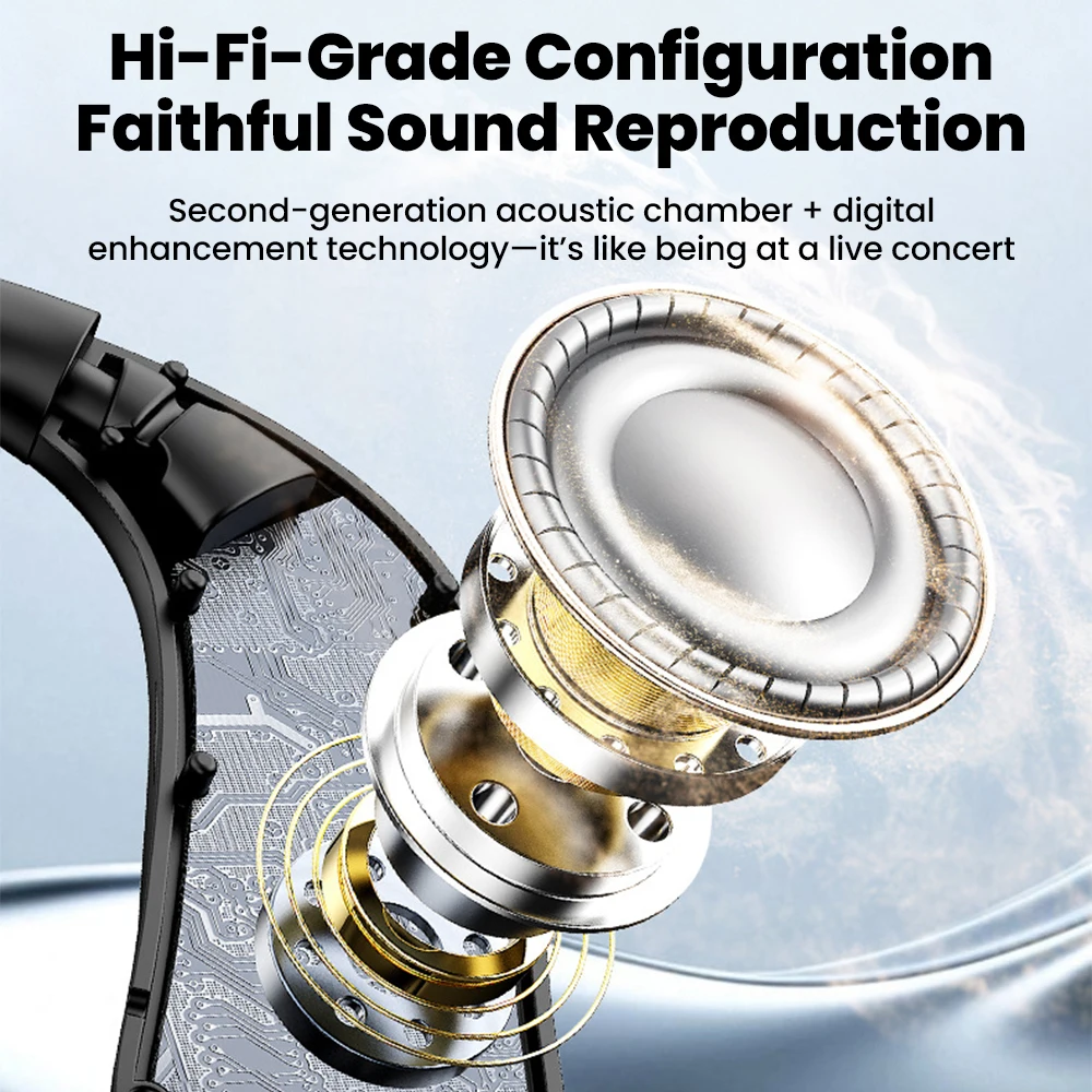Enhanced Wired Headphones with HiFi Spatial Audio and 9D Surround Sound