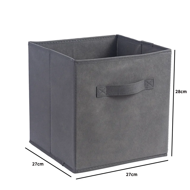 Folding Non-woven Fabric Storage Box With Handle Storage Basket Cube Bin For Children Toys Sundries Organizer Storage Bins 5