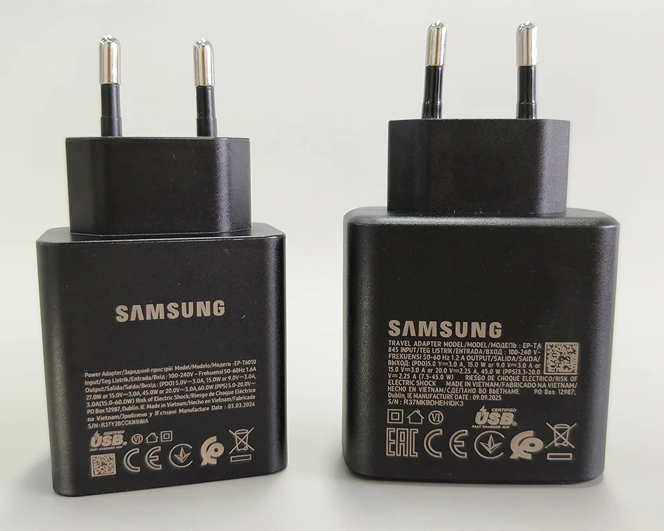 Fast Charge Type C Adapter with 45W/60W Power Delivery & EU Cable