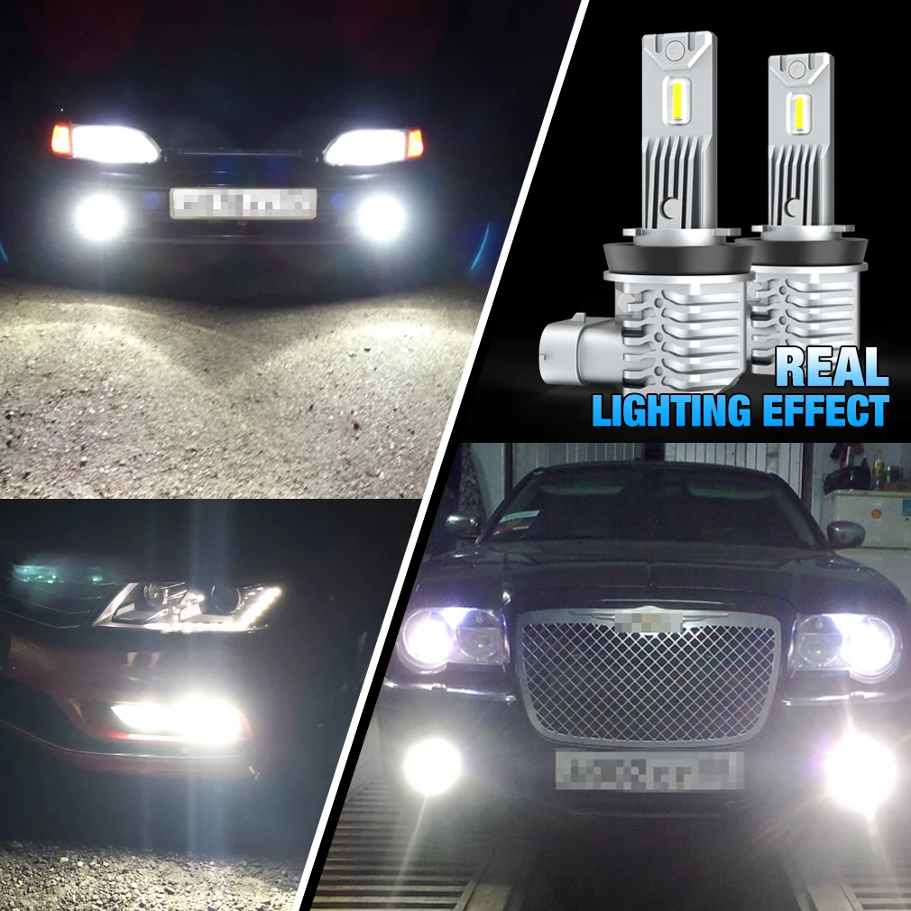 TOAUTO H8 H11 H16JP LED Bulbs Headlight Car Fog Lights H4 HB3 9005 HB4 9006 LED Daytime Running Lamp 6500K Auto DRL Bulb 12V