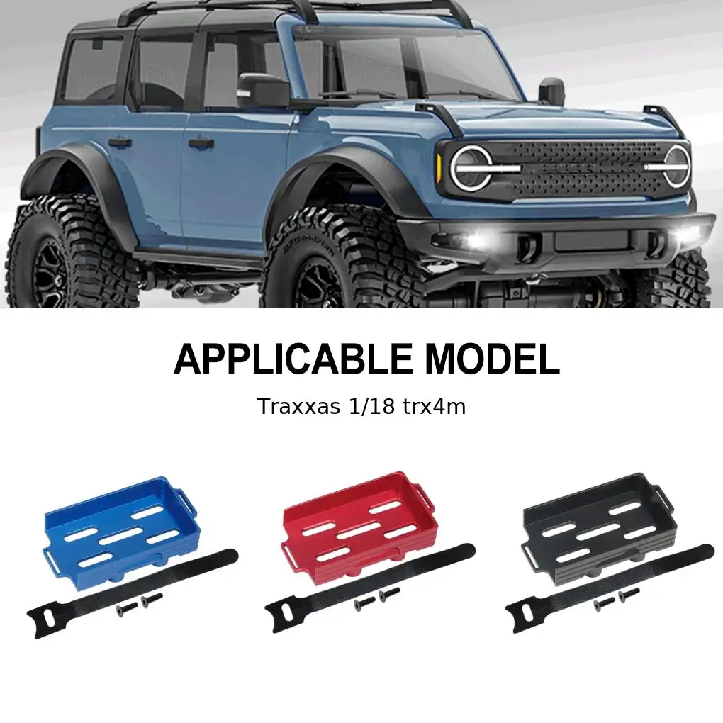 

Алюминиевый сплав 1/18 аккумуляторное сиденье RC обновленная деталь Высокопрочное сиденье для аккумулятора Rc для Trx4m RC Автомобильная деталь синего цвета