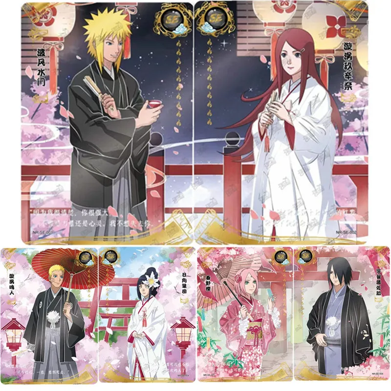 

Коллекционные открытки KAYOU Naruto, аниме фигурка Namikaze Minato Uchiha Sasuke из принта, Ограниченная Коллекция SE, рождественские подарки