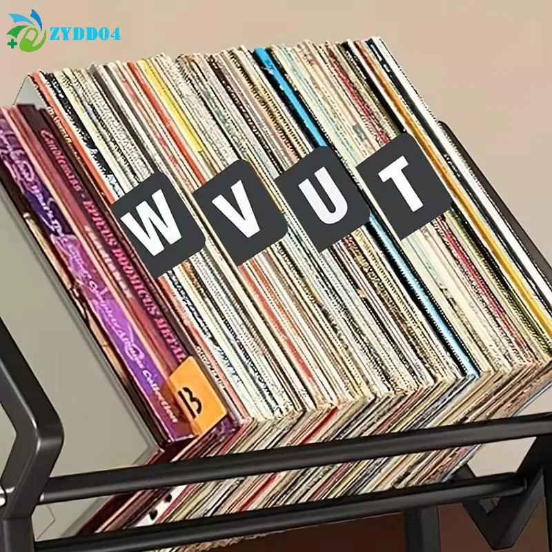 ●26pcs CD/DVD/Vinyl Record Organizer Dividers A-Z Alphabet File Storage Separator For Music Albums, Office, Home, Space-Saving - 5