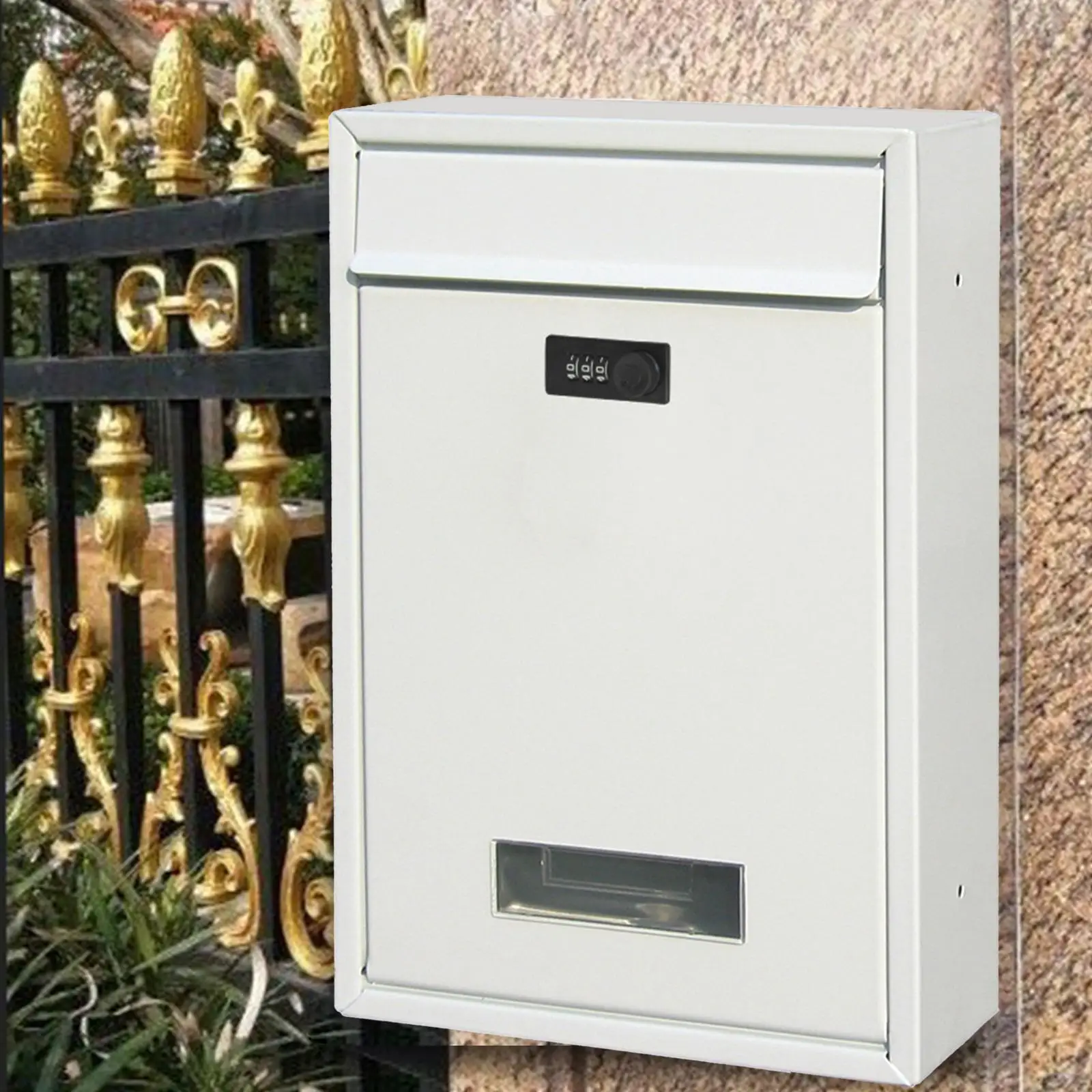 Vintage Style Wall Mounted Mailbox Storage Letterbox for Outdoor Business Ornament