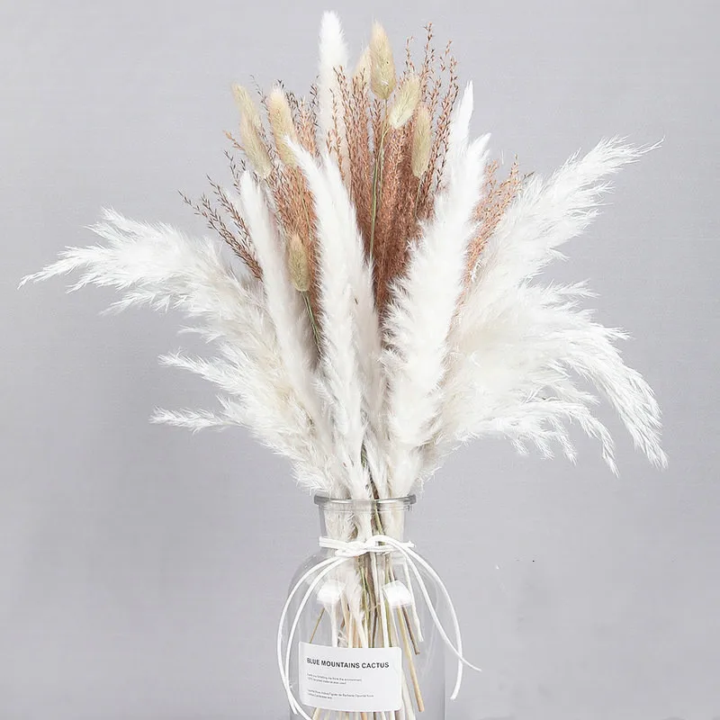 

Pretty bouquet, rabbit grass、reed grass、Small Pampas Grass Natural dried flowers bedroom Office living room decorations
