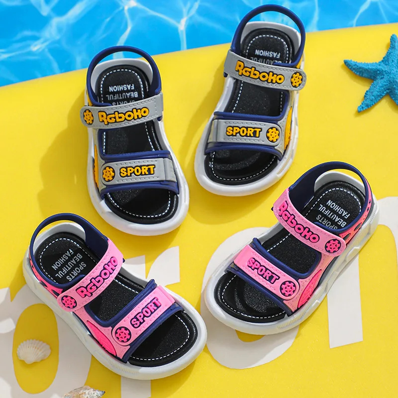 14-21CM Children Summer Sport Sandals Soft Bottom Child Boys Girls Beach Shoes Baby Kids Shoes Anti-skip