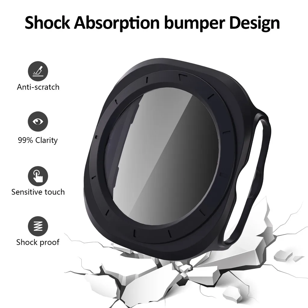 Premium Protective PC Case Cover with Screen Protector Glass
