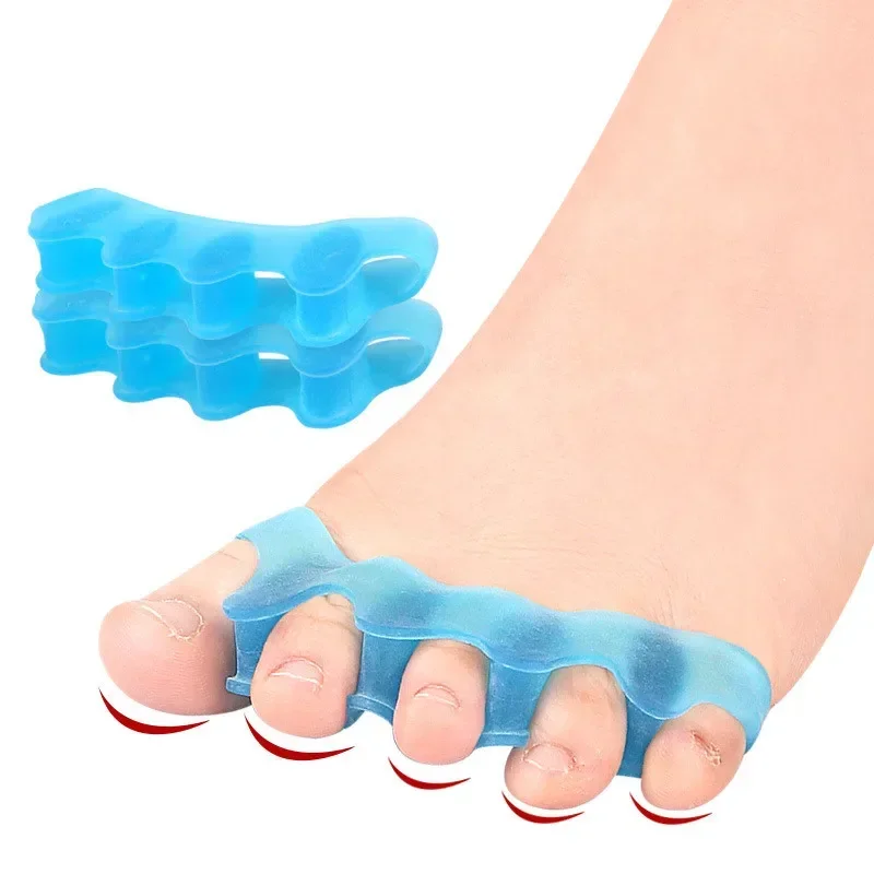 Toe Separator Corrector Soft Reusable Hallux Valgus Straightener Elastic Bunion Corrector Foot Care Tool 2pcs For Adult