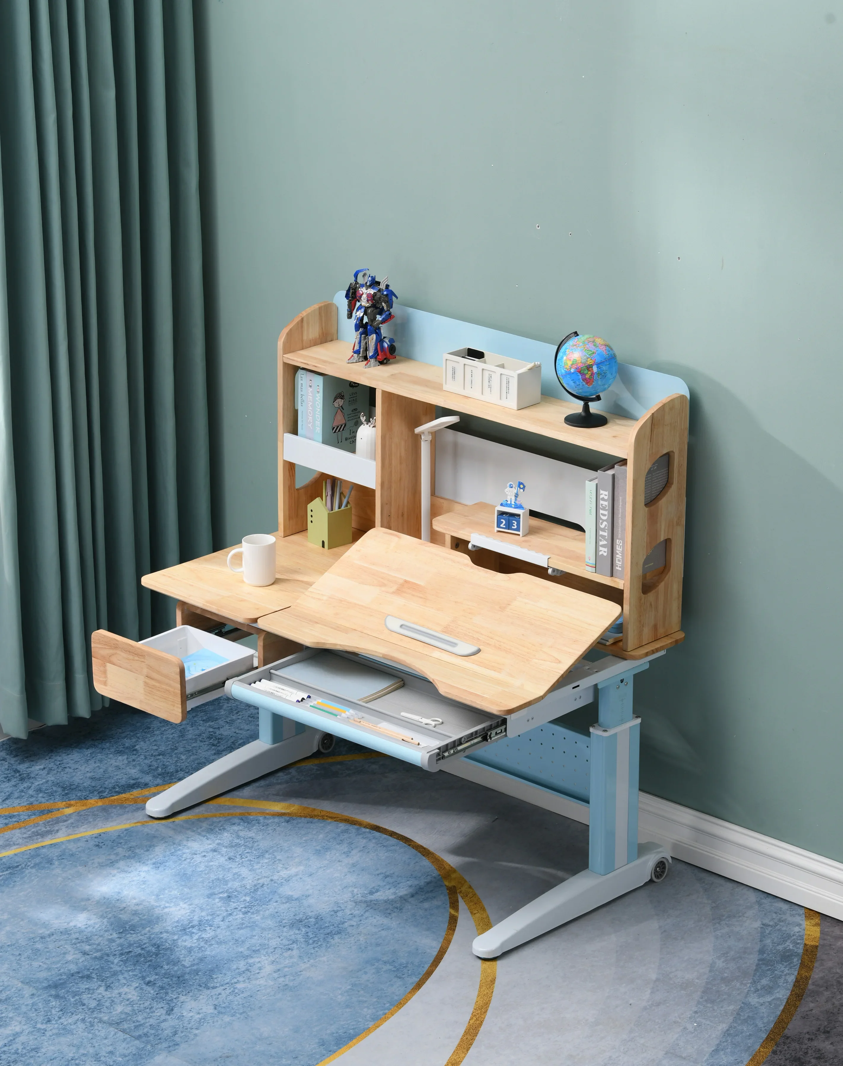 Height Adjustable Children Desk Home Bedroom Furniture Smart Learning Table Ergonomic Height Adjustable Writing Study