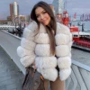 Women's fur coat Fox Fur Jackets For Women clothing Natural Real fox Fur Jacket Coats For Women Fur Jacket In Promotion 1