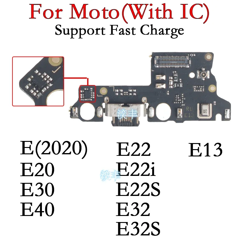 

Usb Charger Dock Charger Port for Motorola Moto E 2020 E2020 E20 E30 E40 E22 E22I E22S E32 E32S E13 Charging Board Module