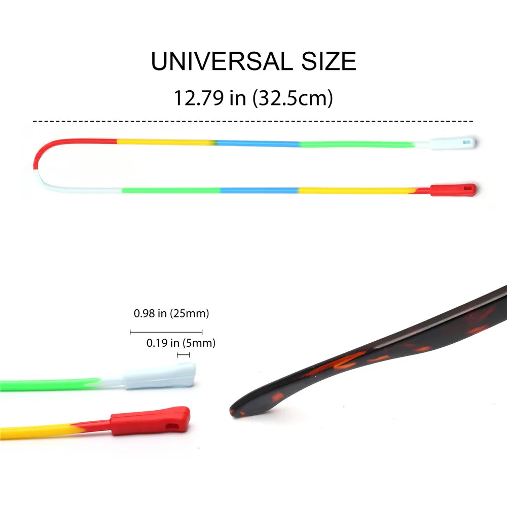 Glasses Straps JM Elastic Silicone Eyeglasses Strap Men Women Waterproof Sunlasses Accessory Chain Sports Glasses Ropes Cord Holder Lanyards