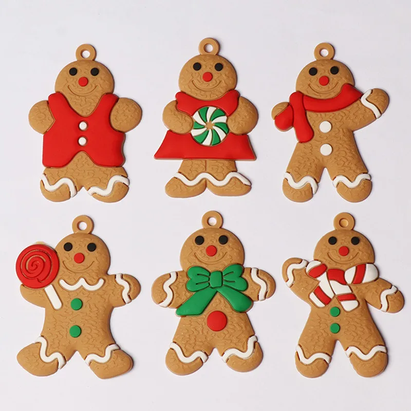 

4-14Pcs Navidad 2023 Gingerbread Man Christmas Tree Ornaments Xmas Home Decorations Hanging Tree Pendants New Year 2024