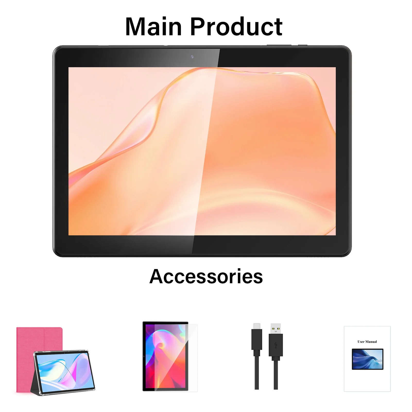 Relndoo Android 14搭載 タブレット 6Gb/128Gb 送料込 Relndoo Android 14 Tablet, 12GB(6GB+6GB Expanded) RAM+128GB