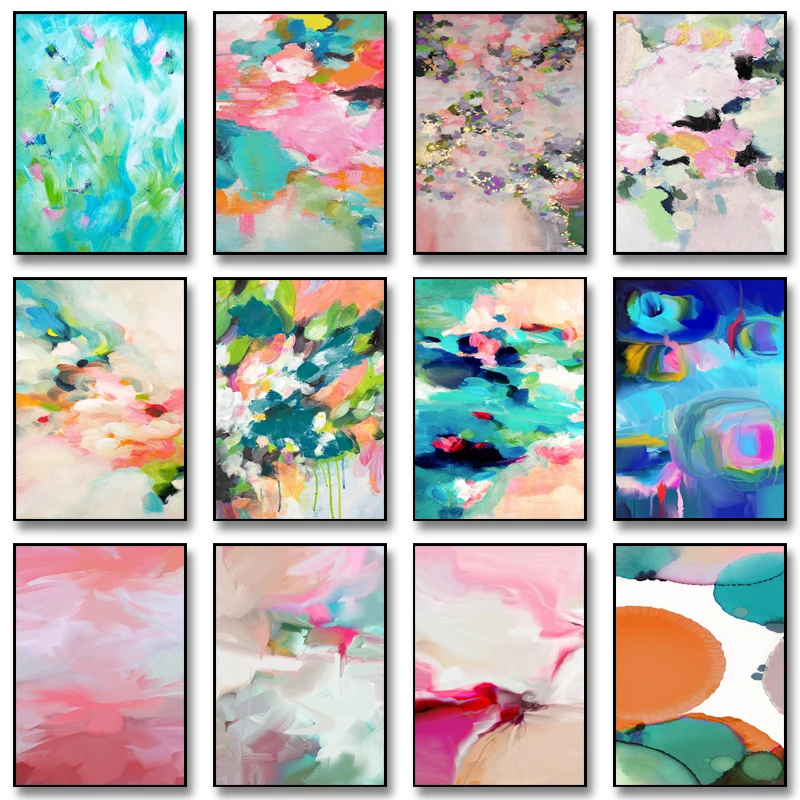 

Modern Abstract Minimalist Irregular Pattern Posters and Prints Canvas Painting Wall Art Pictures Home Bar Room Decoration