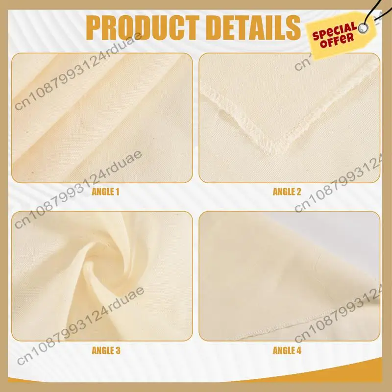 요리용 A75T 모슬린 천, 표백되지 않은 치즈 천, 여과용 면 재사용 및 세탁 가능 치즈 천