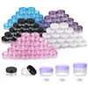 10PCS Empty 2g - 20g Travel Small Colorful Covers Clear Plastic Cosmetic Pot Jars With Lids For Face Cream Lip Balm Containers 1