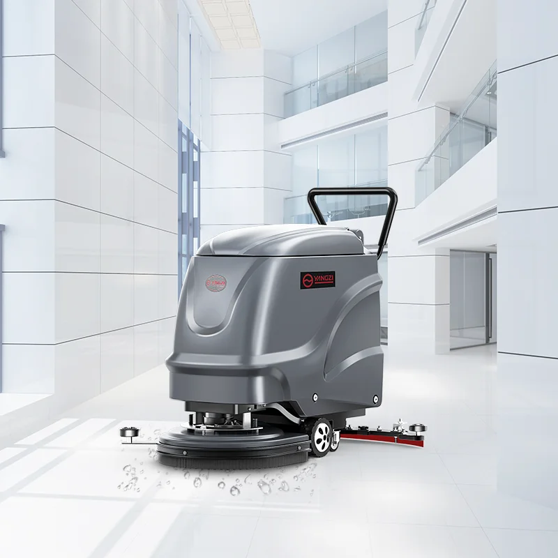 Industrial Automatic Walk Behind Electric Washing Cleaning Machine Floor Scrubber фотографии