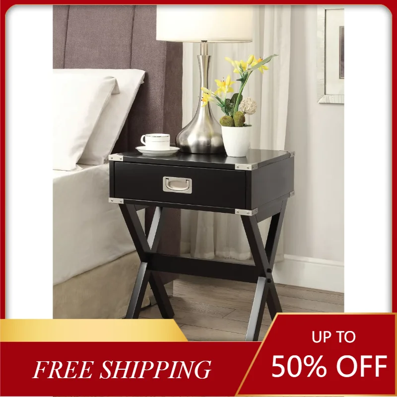 

Babs End Table, Black- Saltoro Sherpi