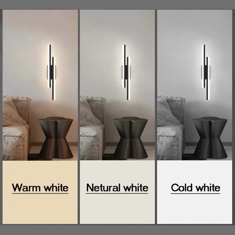 Led Wall Lamp Strip Light length 50cm 90-260V Bedroom Bedside Living Room Background Decoration Hotel Engineering led light,led wall lamp,wall light