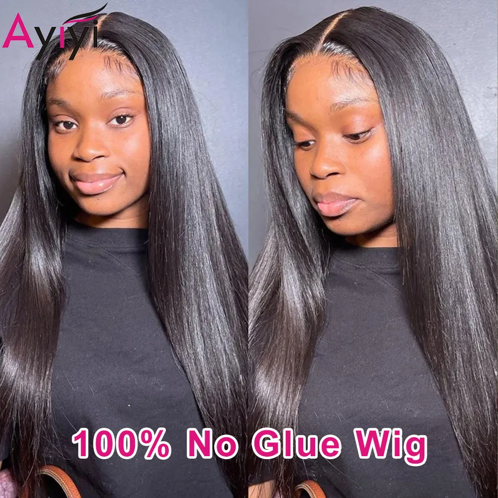 

Glueless Wig Human Hair Ready To Wear Straight Lace Front Wig For Women 13x4Lace Frontal Wig Pre Cut Transparent 5x5 Closure Wig