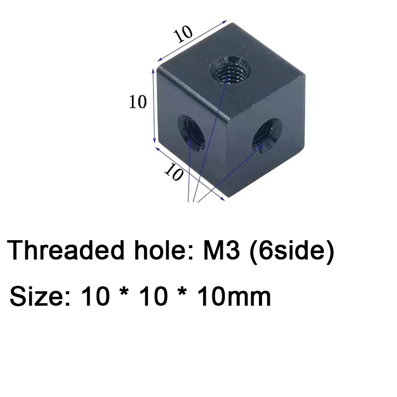 Parafuso, Acessório Impressora 3D, Acrílico Case, DIY, 10x10x6, 10mm, 8pcs