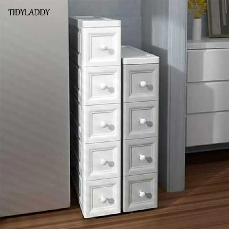 15/18Cm Drawer Gap Storage Cabinet Household Kitchen Organizer Narrow Gap  Rack Bathroom Drawer Organizers Cabinet