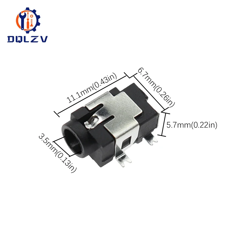 DC-031A 3.5*1.3MM 전원 어댑터 암 커넥터 DC-031 DC031A 4핀 SMD SMT 전원 잭 소켓 3.5×1.3mm