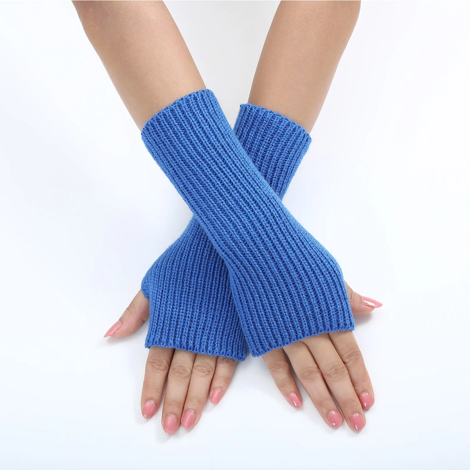 Fingerless Gloves Women Mittens Winter Hand Warmer Knitted Arm Sleeve Half Finger Glove Ladies Punk Gothic Glove перчатки fleece fingerless gloves fingerless gloves half finger gloves winter gloves