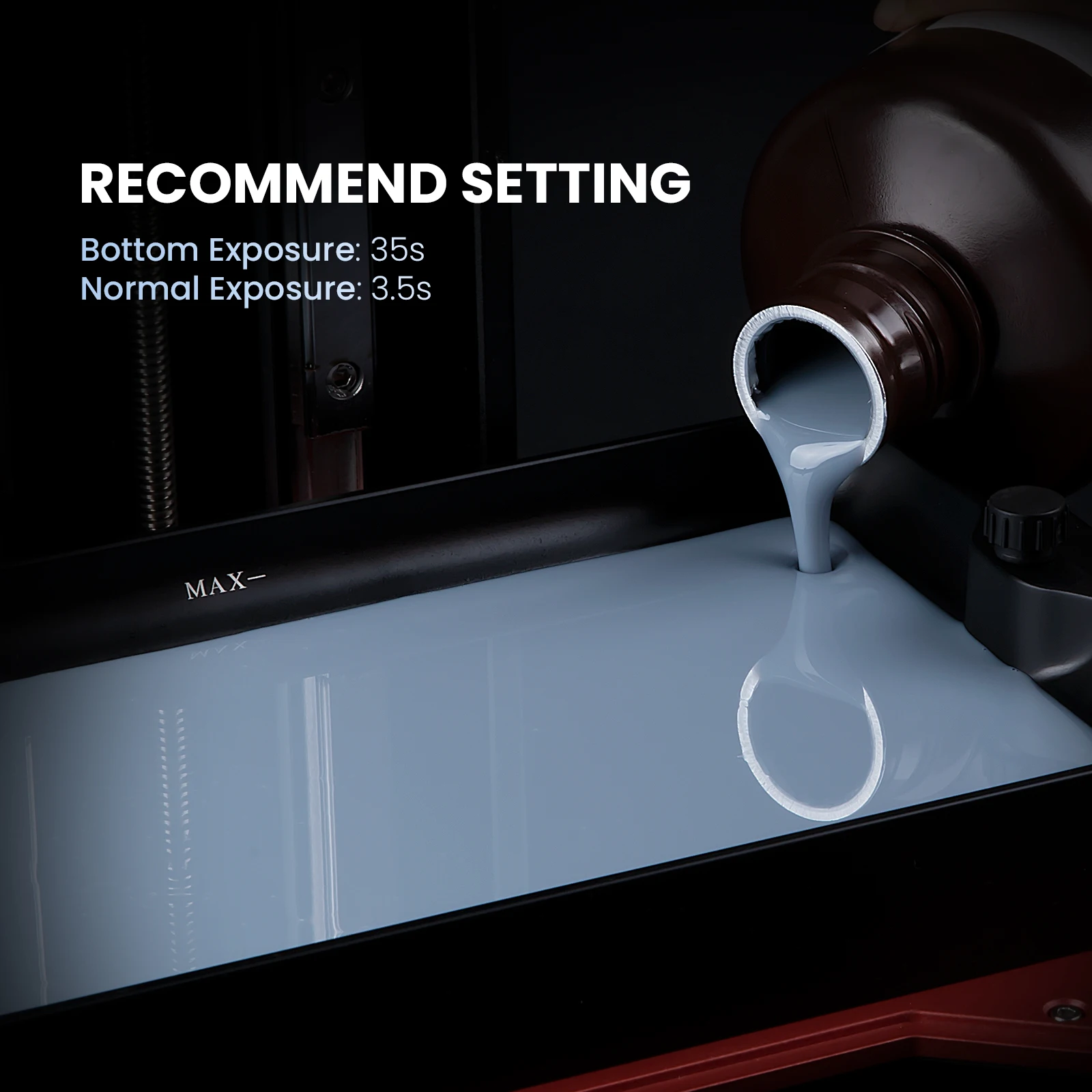 Resina para Impressora 3D ELEGOO, Resina UV-Curing LCD 405nm, Resina Fotopolímera Padrão para Impressão 3D LCD 1000g Preto Cinza Branco - Imagem 5