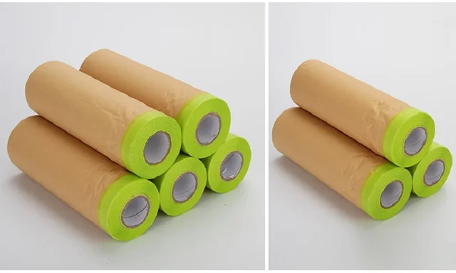 1 Roll Wall Treatment Pre Taped Masking Paper Covering For