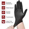 Disposable Black Nitrile Gloves 4-mil Non-Sterile Textured Household Cleaning Gloves for Industrial Cooking Esthetician Hair Dye 2