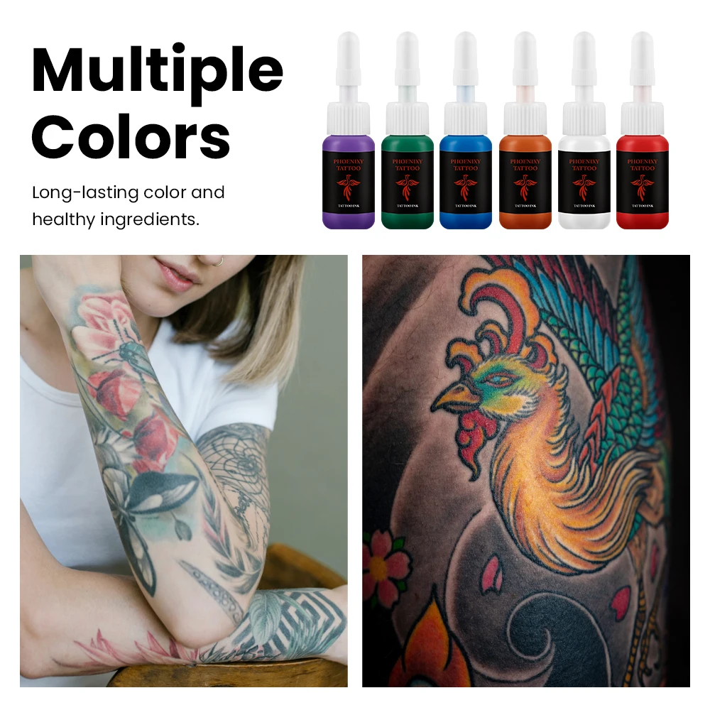 Tattoo Kit Tattoo Supplies Tattoo Needles Tattoo Kit Beginner Tattoo Machine Gun with Power Supply Needles Permanent Ink Pigment Complete Set for Body Art