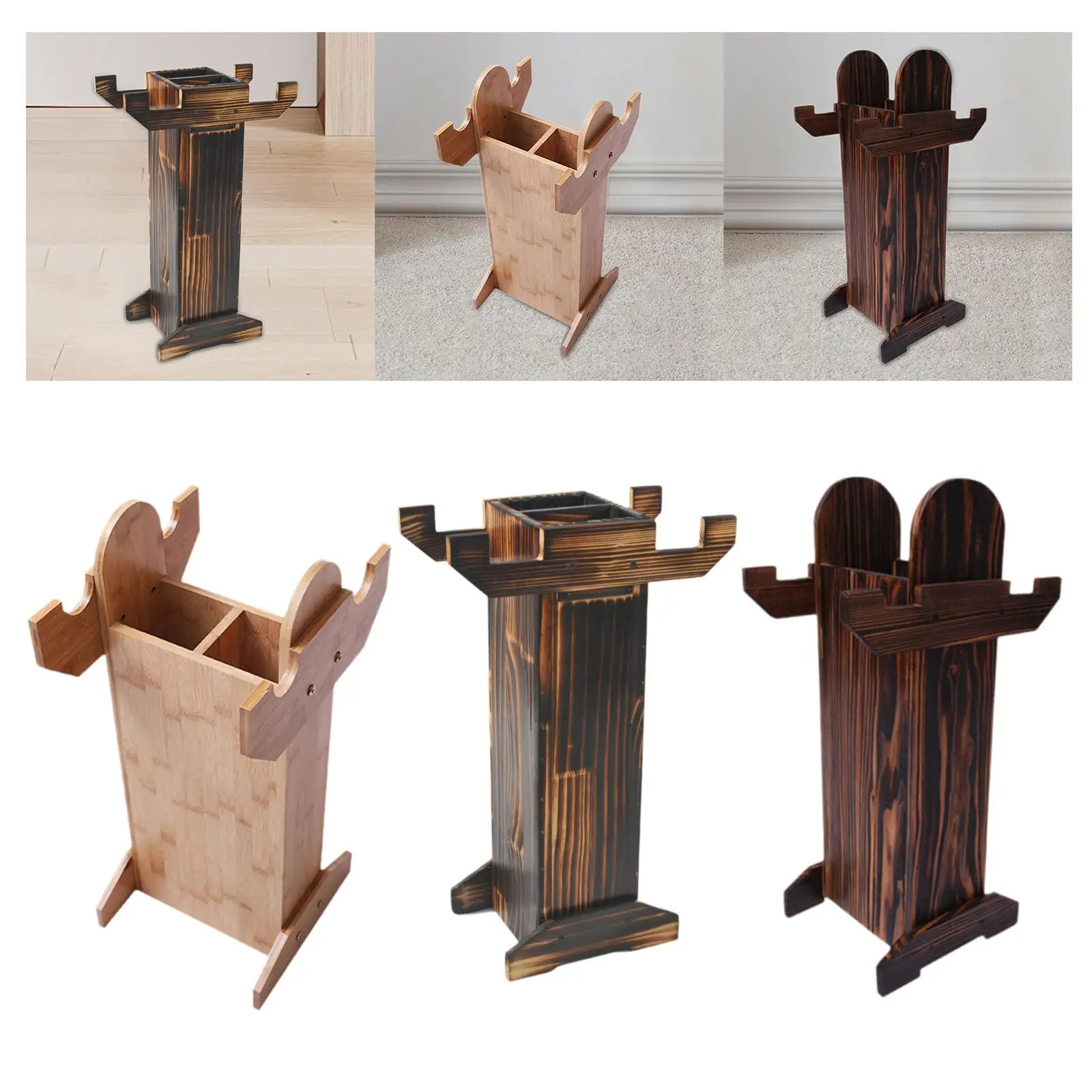 Recurve Rack Bow Display Stand Arrow Quiver Flute Rack Multipurpose Wood Recurve Bow ...