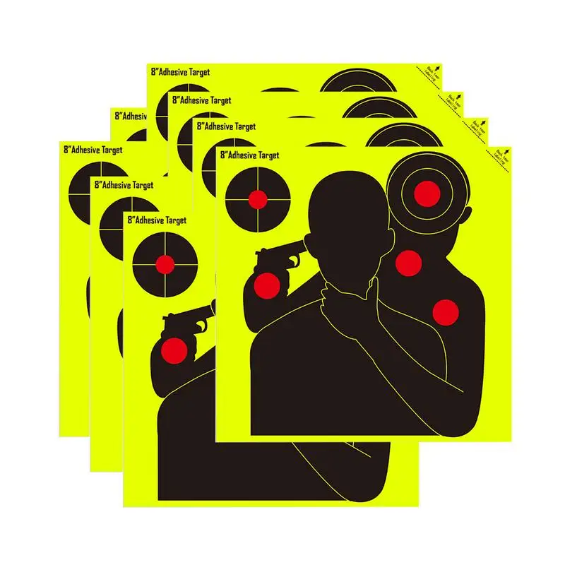 Self-Adhesive Range Practice Splatter Shooting Targets Stickers 8 Inch Target Aiming Training Supplies 10/30pcs