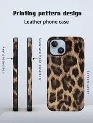 Leopard Print PU Leather Anti - Fall Shock - Proof Rotatable Belt Design Mobile Phone Soft Case - iPhone 14 Pro Max(6.7
