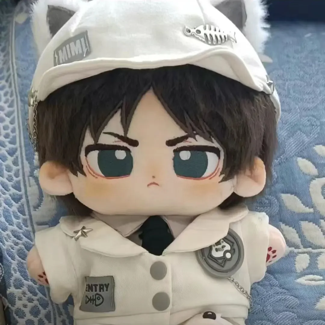 

Anime Attack on Titan Eren Jaeger Cosplay Plush Doll Cotton Body Cosplay Dress Up Clothes Dolls Plushie 20cm Pillow Xmas Gift