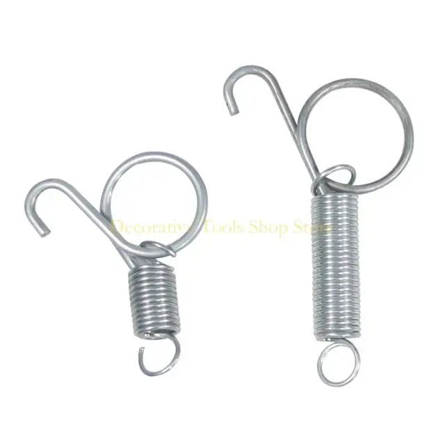 QX2E Cage Door Spring Hook 10Pcs Metal Spring Hooks Sturdy Tension Fixing Spring for Wire Rabbit/Bird/Hamster Cages S/L 4
