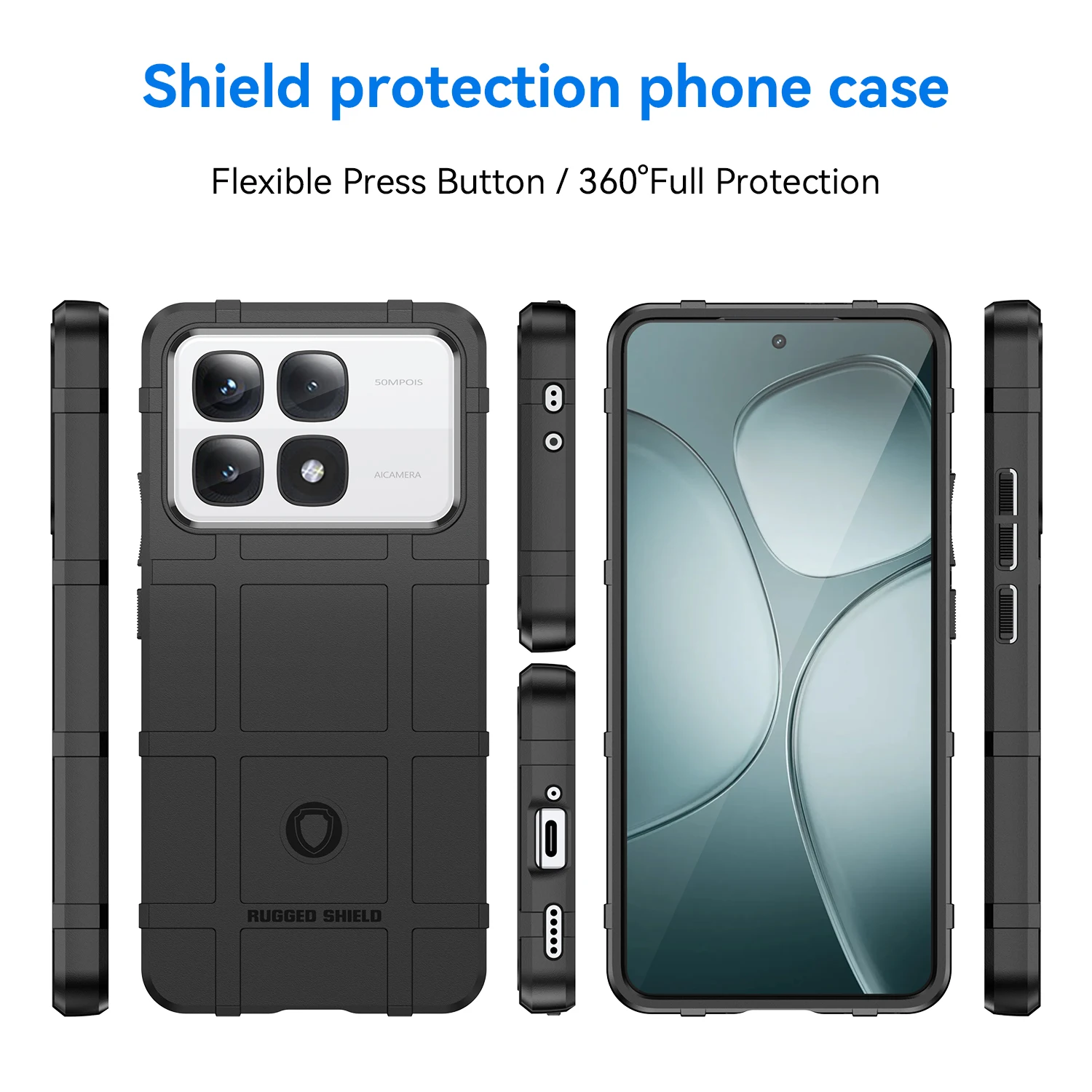 Premium Armor Shield Silicone Back Cover for Anti-Knock Protection