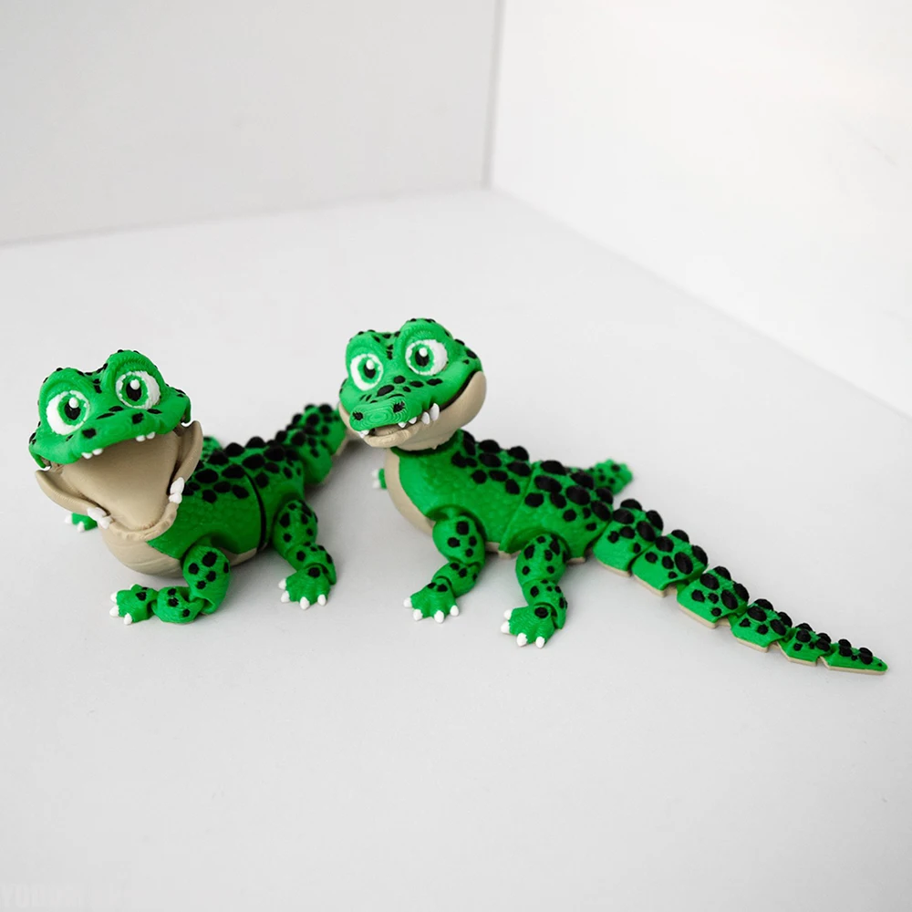 3D 프린팅 귀여운 악어 다관절 가동형 거실 홈 데스크 장식 어린이 선물 홈 장식 액세서리