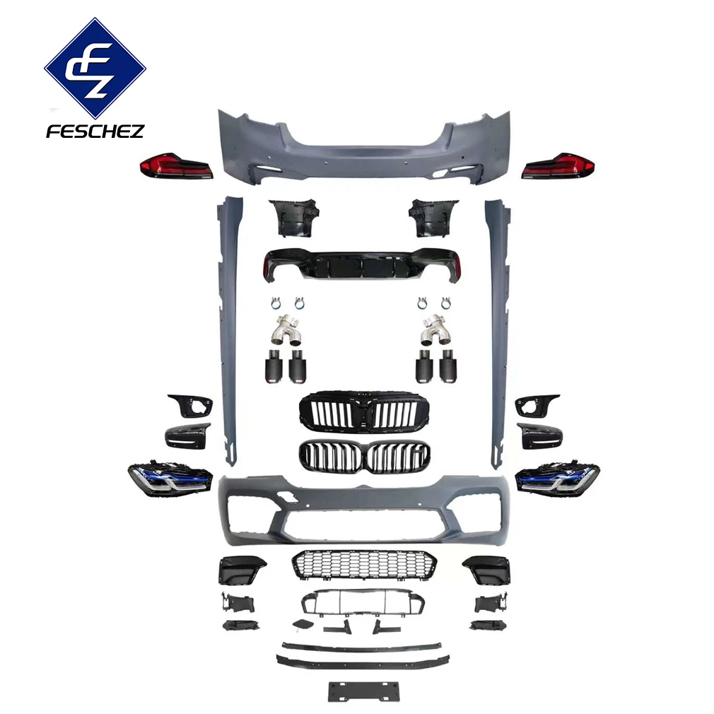 

2024 for BMW 5 Series G30 New and Old Car Bumper G30 G38 F90 Upgrade M5 Body Kit Headlamp Tail Lamp G30 M5 Body Kit