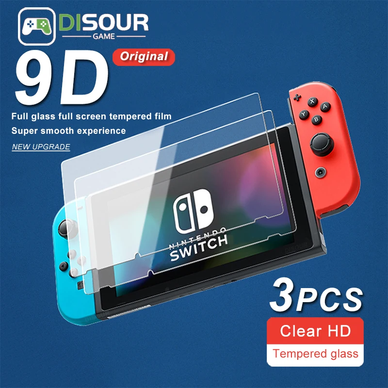 

DISOUR Original 9D Protective Glass for Nintend Switch Tempered Glass Screen Protector for Nintend Switch Oled Screen Protector