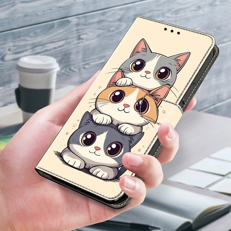 Chic Painted Leather Wallet Flip Phone Case