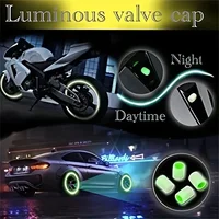 Bouchons de Valve de pneu de vélo lumineux, 10 pièces, décor lumineux de nuit, capuchon de tige de Valve de moto, buse de roue 4