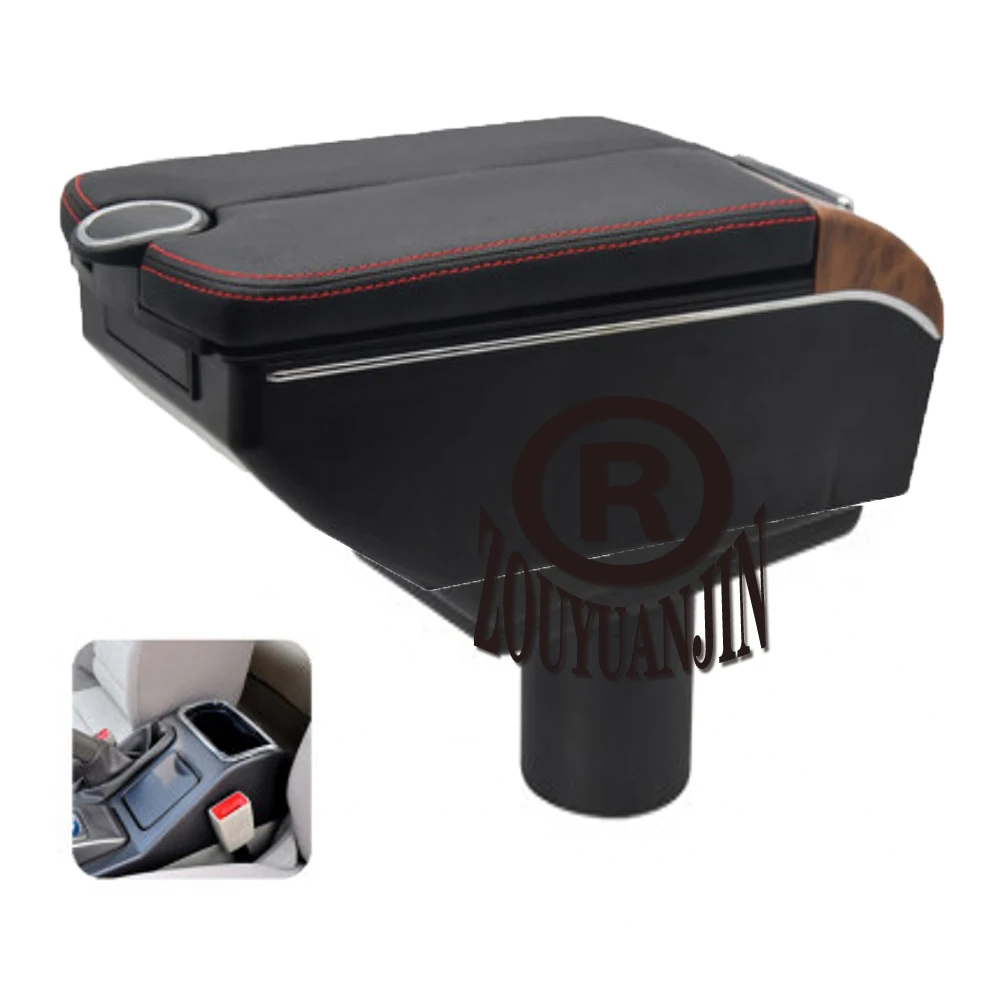 

For Chery Cielo A3 Armrest Box Retrofit Parts Center Console Special Storage Space Car Elbow Rest with USB Cup Holder