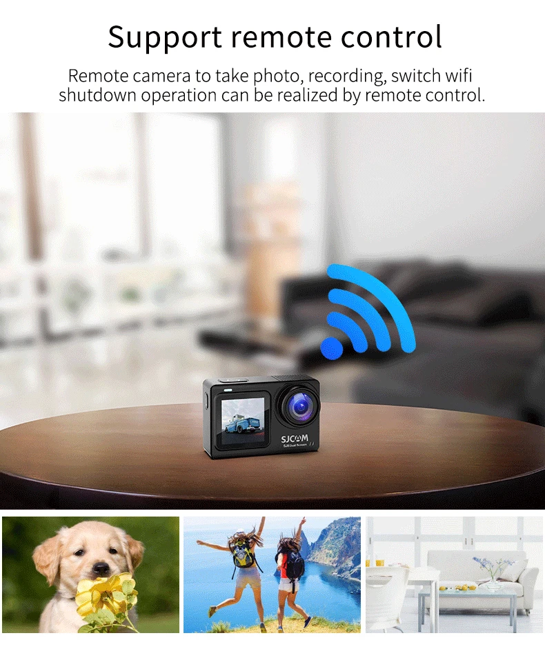 SJCAM SJ8 Touch Dual Screen Camera 4K/30FPS H.265 12MP 2.4G WiFi 30M Waterproof Case Action Sport DV Camcorder