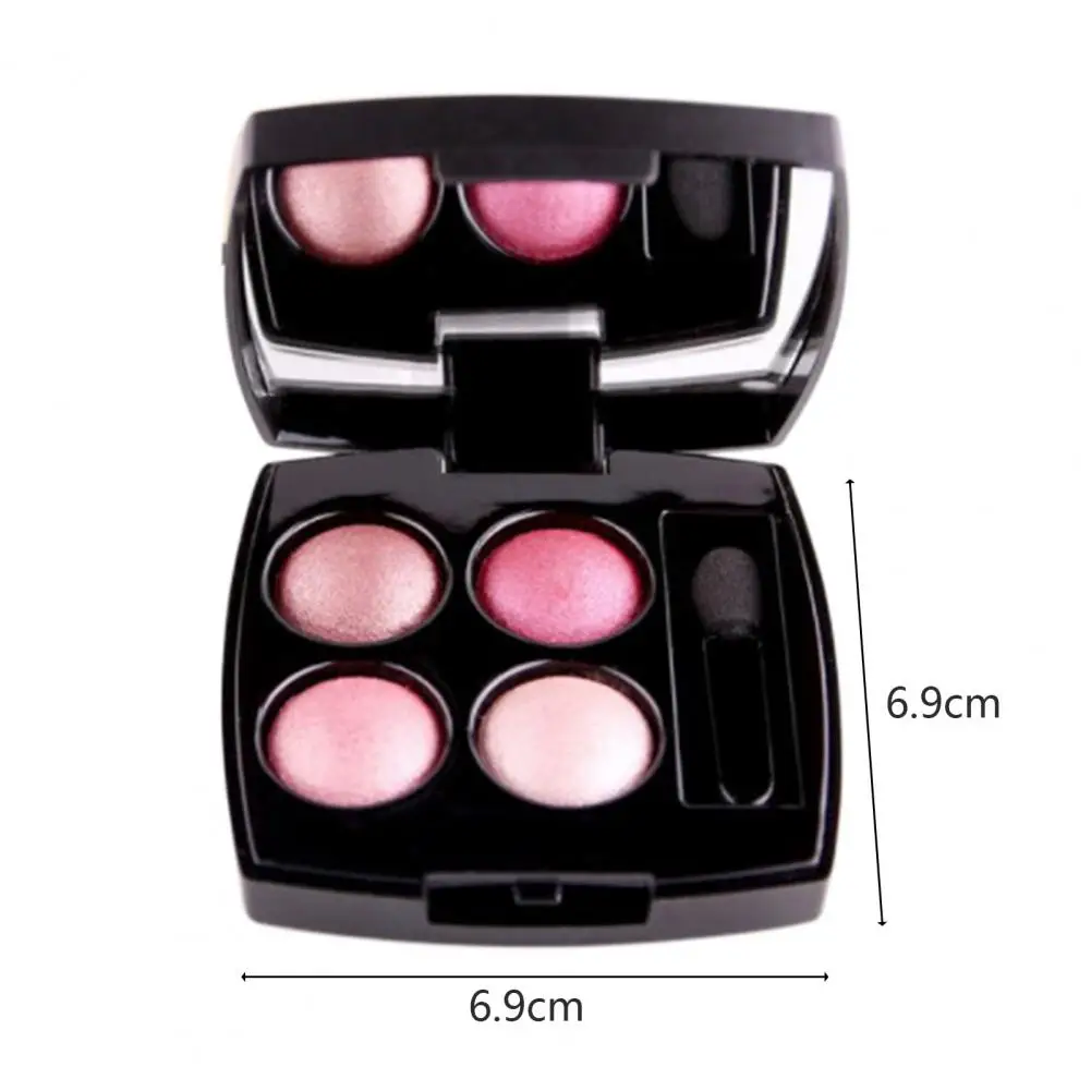Multicolor Pearlescent 4 Colors Eye Shadow Plate Portable Cosmetic Eyeshadow Palette for Girl