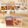 1Pcs Bread Box 3 Size Rectangular Bread Storage Boxes with Time Recording Clear Loaf Bread Container Airtight Bread Keeper Box 6