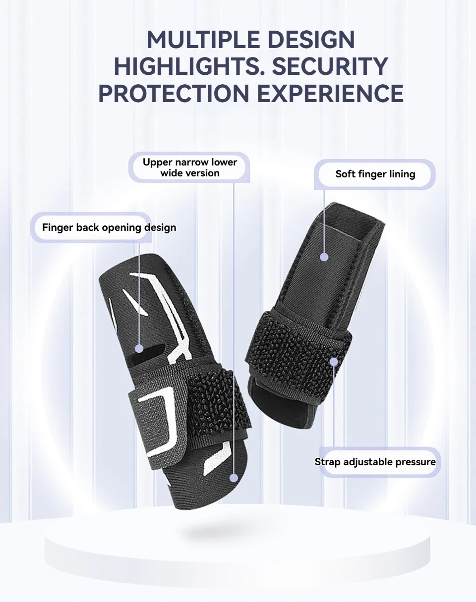 Close-up view of AOLIKES finger brace material and stitching